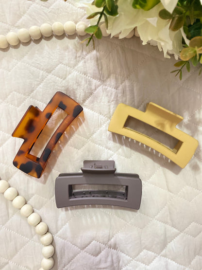 MUSTARD CLIPS | SET OF 3 | HAIR CLIPS