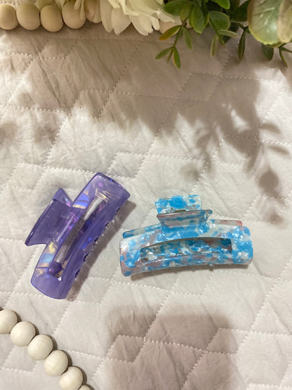 PURPLE BLUE CLIPS | SET OF 2 | HAIR CLIPS